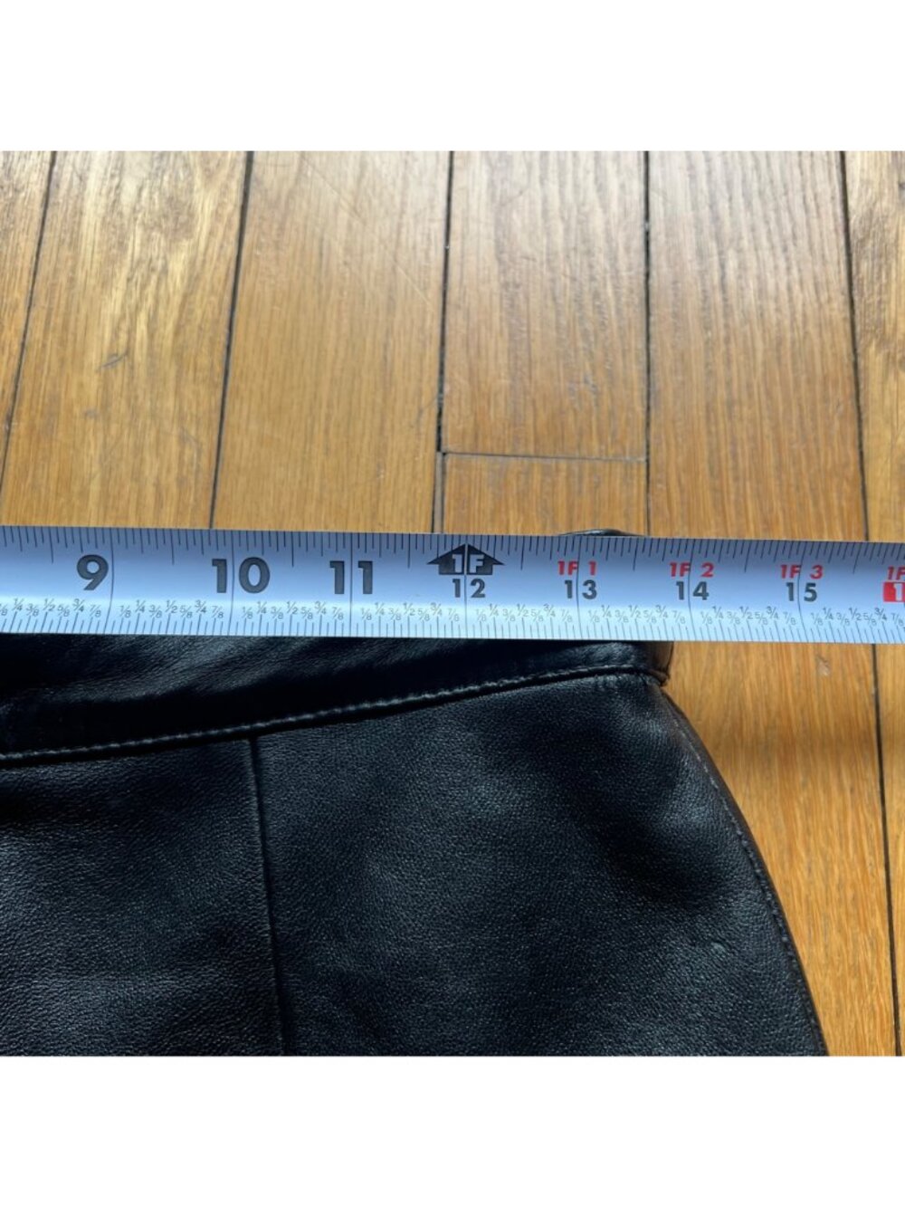 Vintage Goth 90s Erez Sport Size 12 Leather Knee Length Straight Pencil Skirt - Picture 11 of 16